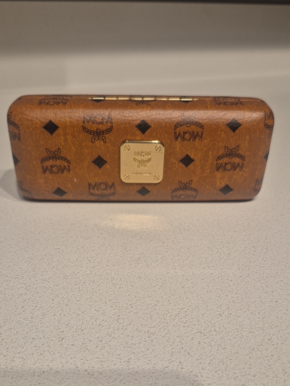 MCM hardshell eyeglass case Velveteen Lined sunglasses Eyewear Storage